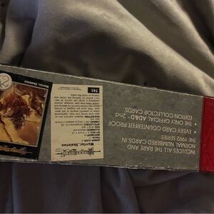 1992 Collector Trading Card Box - Metallic Gray with Red Accent